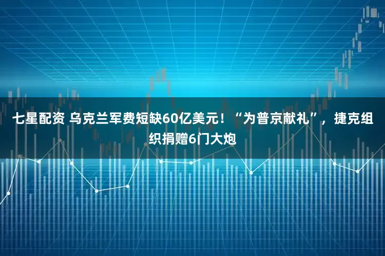 七星配资 乌克兰军费短缺60亿美元！“为普京献礼”，捷克组织捐赠6门大炮